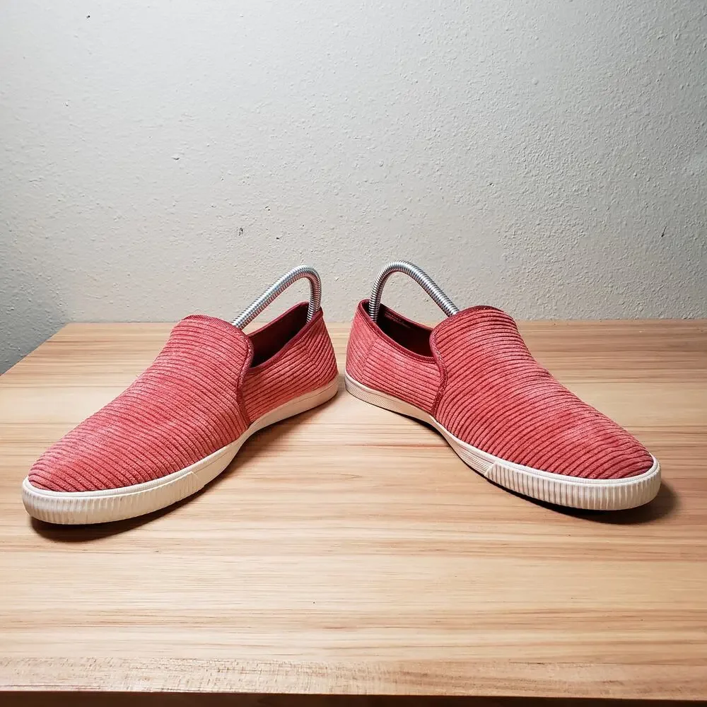 Toms Women's 9 Corduroy Slip On Casual Snekers Spice Red Rust‎ Fall Basic Comfy